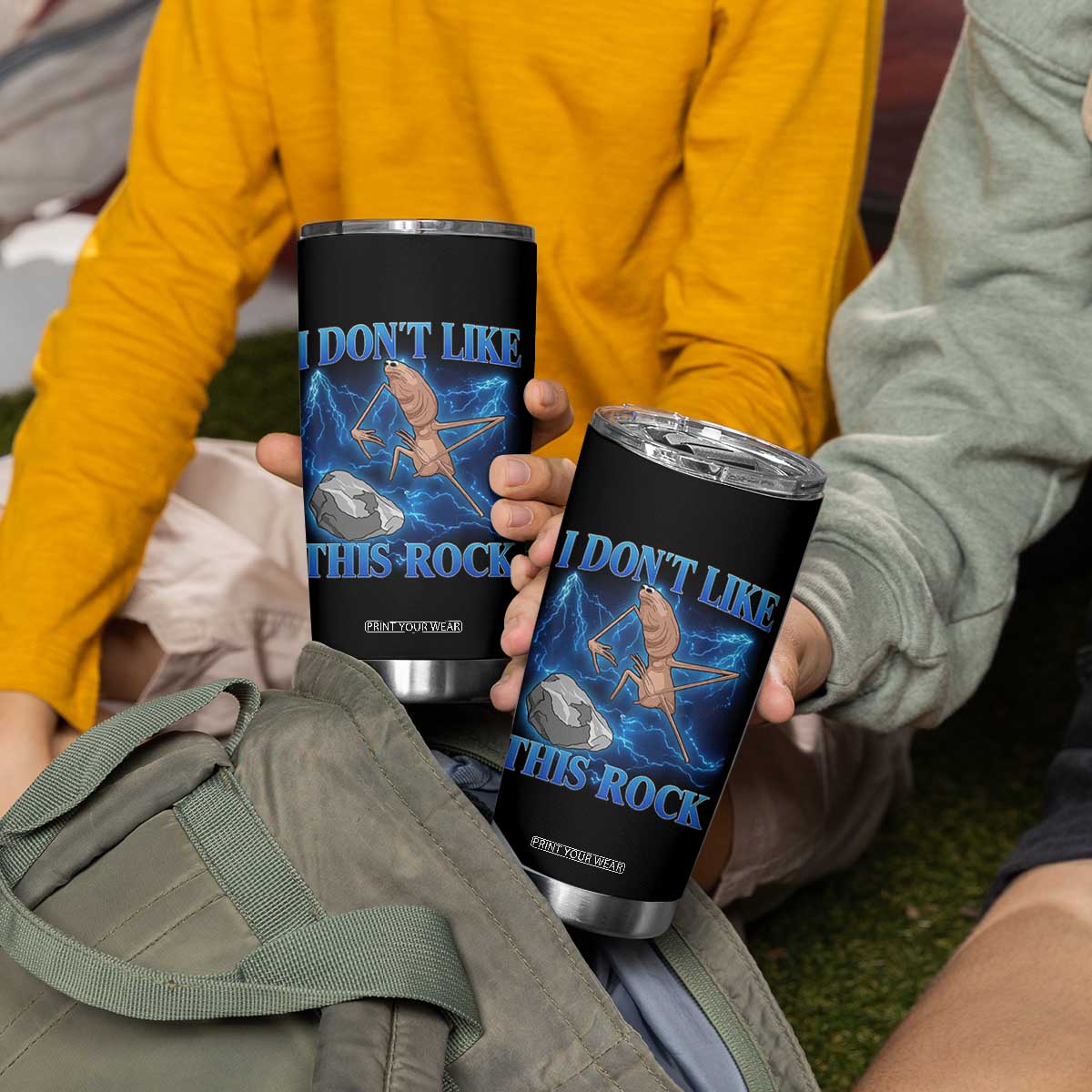 Marcus The Worm Meme Tumbler Cup I Don't Like This Rock Bootleg TS10 Print Your Wear