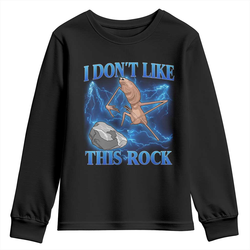 Marcus The Worm Meme Youth Sweatshirt I Don't Like This Rock Bootleg TS10 Black Print Your Wear