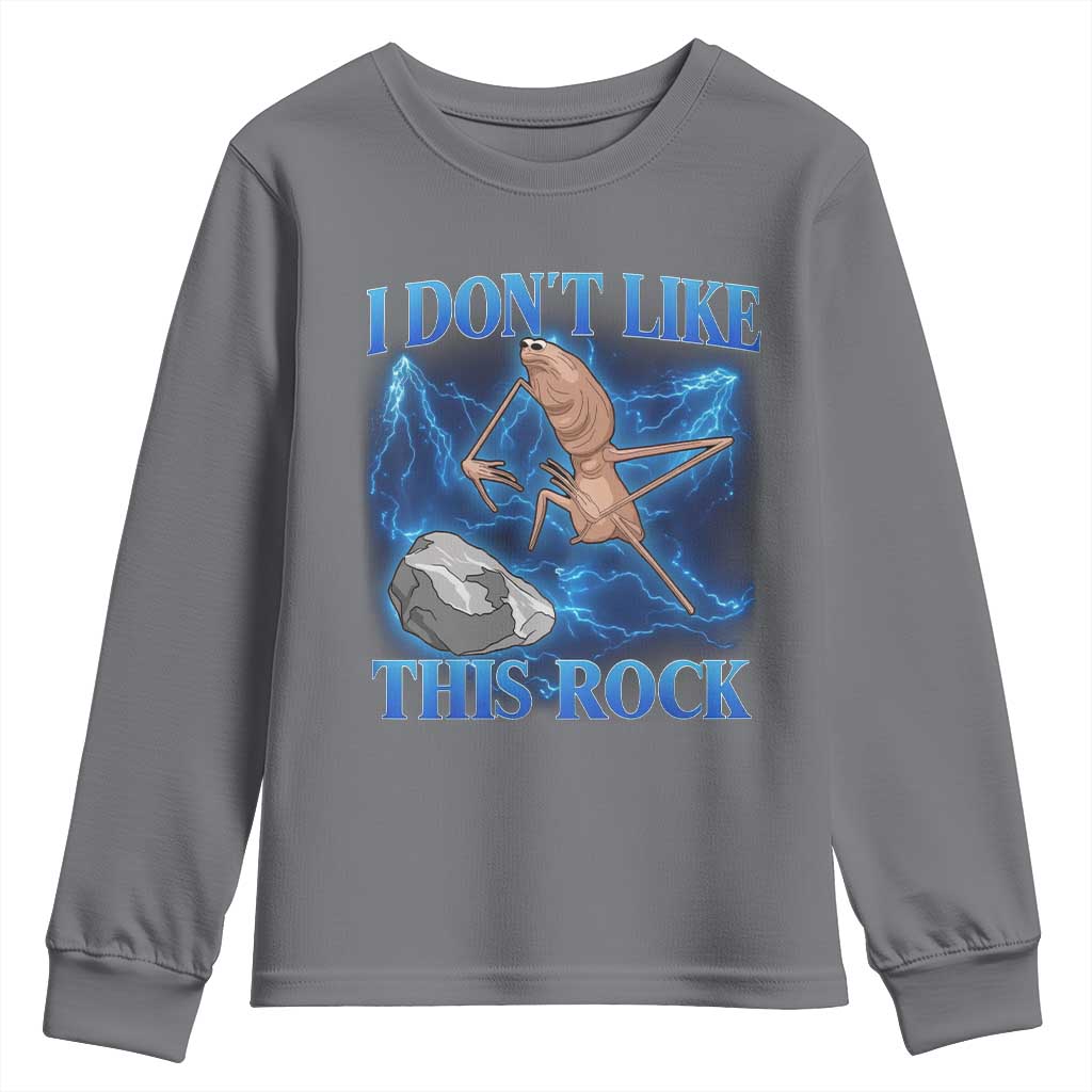 Marcus The Worm Meme Youth Sweatshirt I Don't Like This Rock Bootleg TS10 Charcoal Print Your Wear