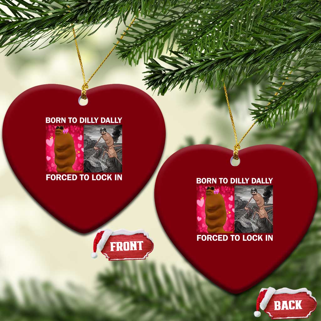 Marcus The Worm Meme Ceramic Ornament Born To Dilly Dally Forced To Lock In Funny Cute Brainrot TS10 Print Your Wear