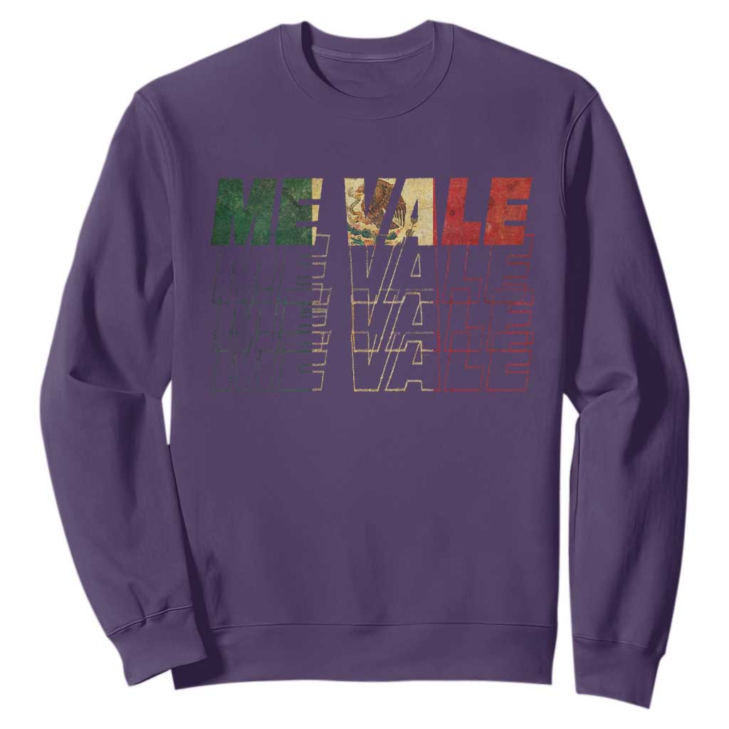Me Vale Mexican Flag Sweatshirt Sarcastic Saying Latino Spanish Slang TS10 Purple Print Your Wear