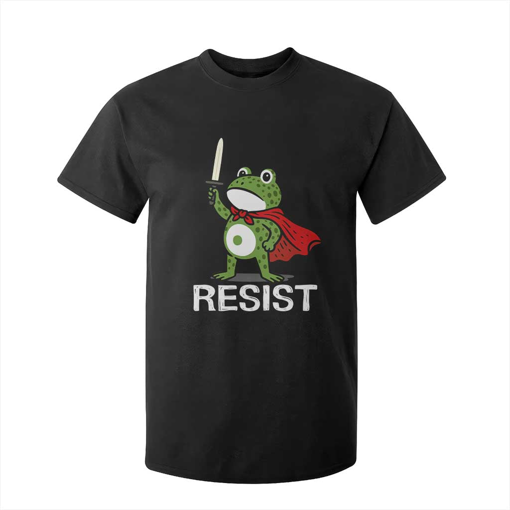 Resist Frog With Sword T Shirt For Kid No Kings Portland Protest TS10 Black Print Your Wear