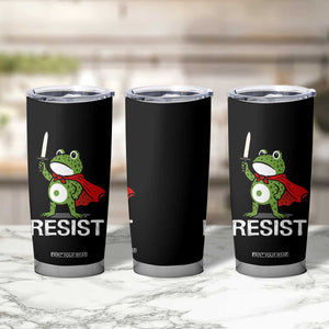 Resist Frog With Sword Tumbler Cup No Kings Portland Protest TS10 Print Your Wear