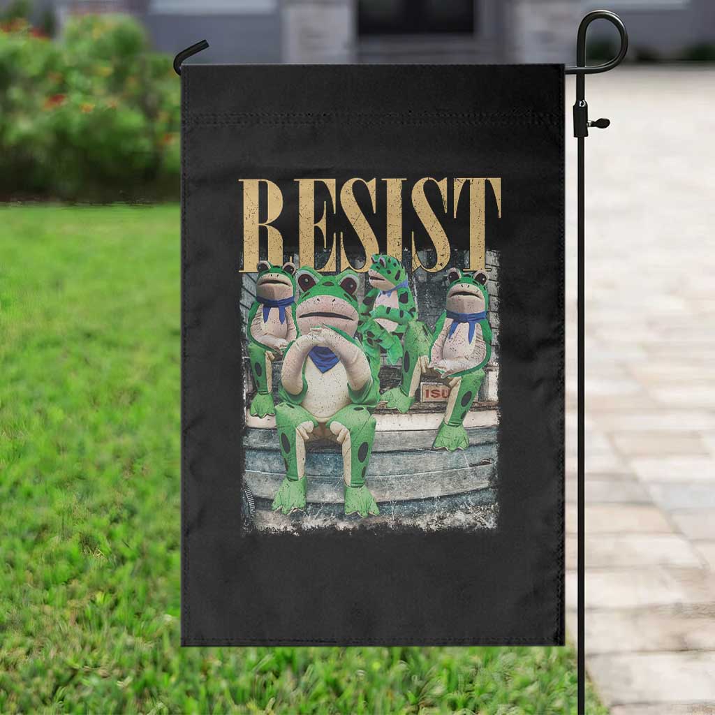 Portland Frog Resist Protest Garden Flag 80s Frogs Deportation Resistance TS10 Print Your Wear