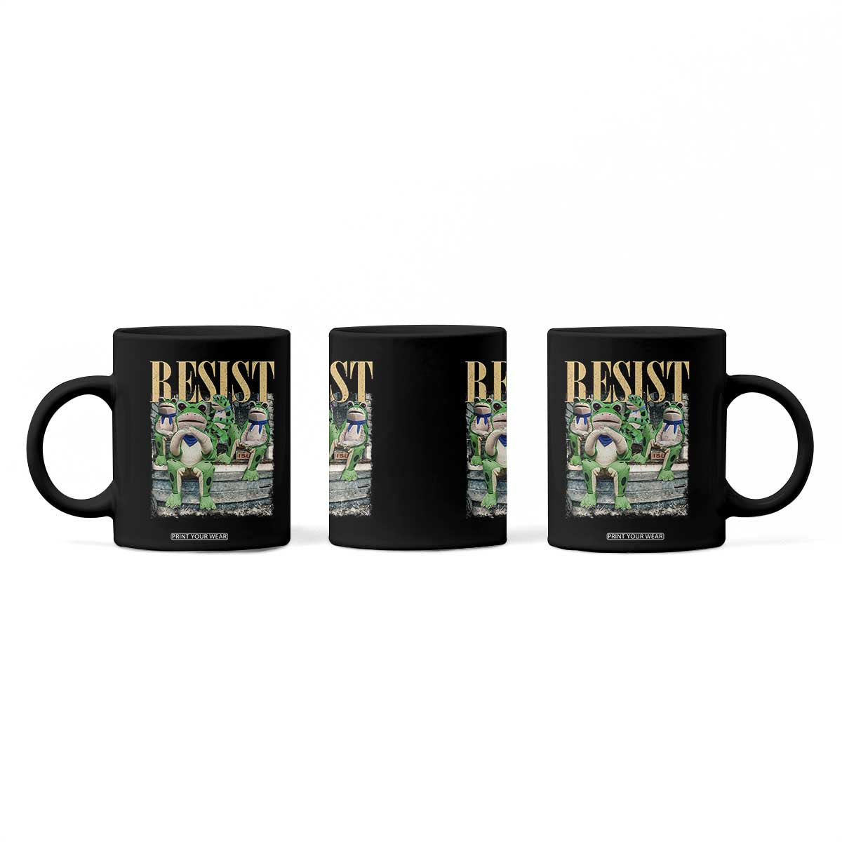 Portland Frog Resist Protest Coffee Mug 80s Frogs Deportation Resistance TS10 Print Your Wear