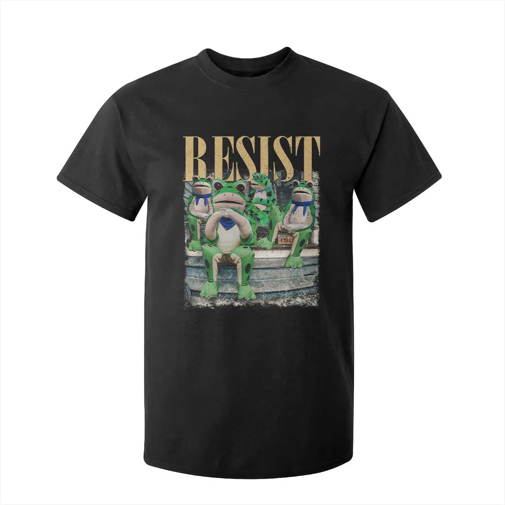 Portland Frog Resist Protest T Shirt For Kid 80s Frogs Deportation Resistance TS10 Black Print Your Wear