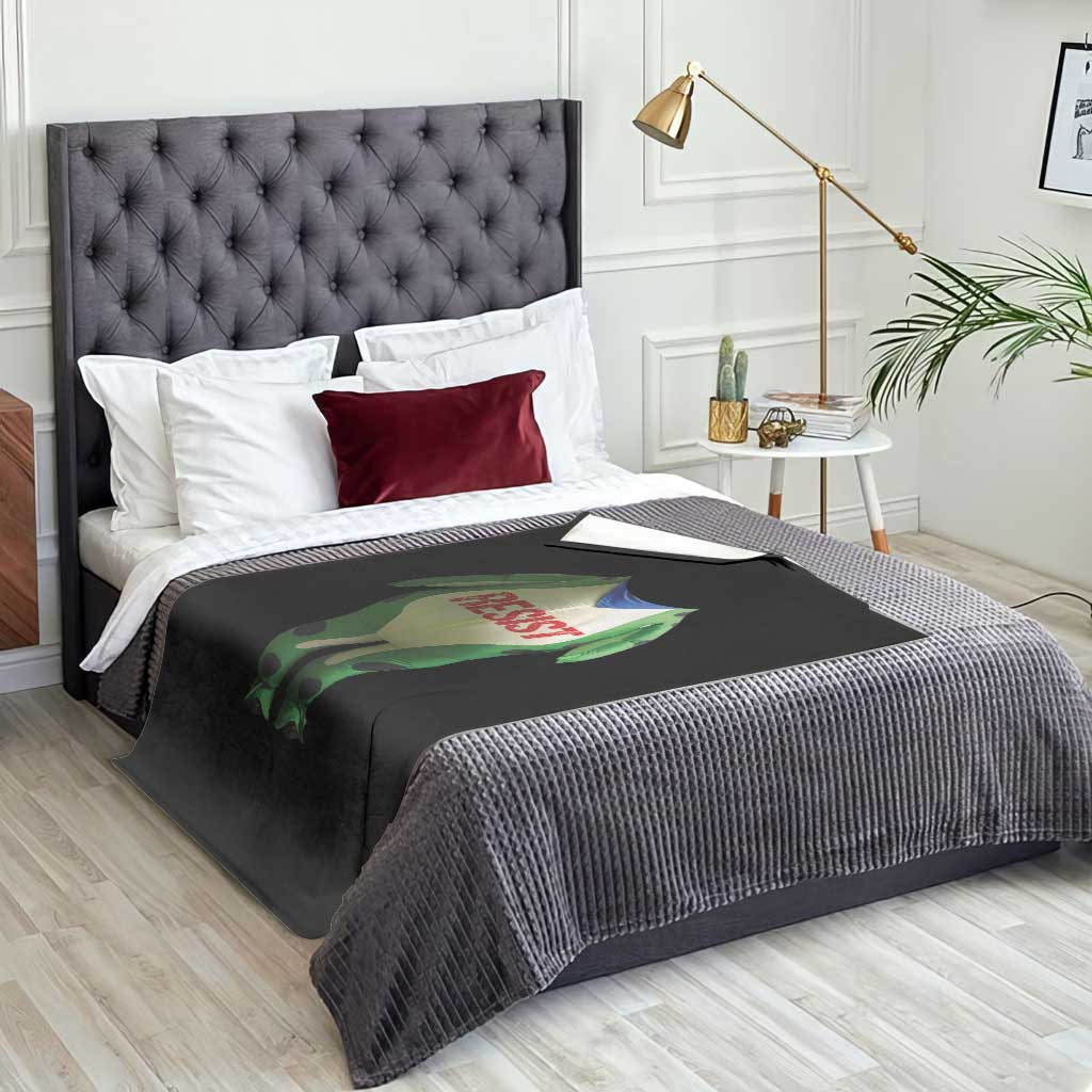 Portland Frog Throw Blanket Funny Political Costume Protest Resist TS10 Print Your Wear