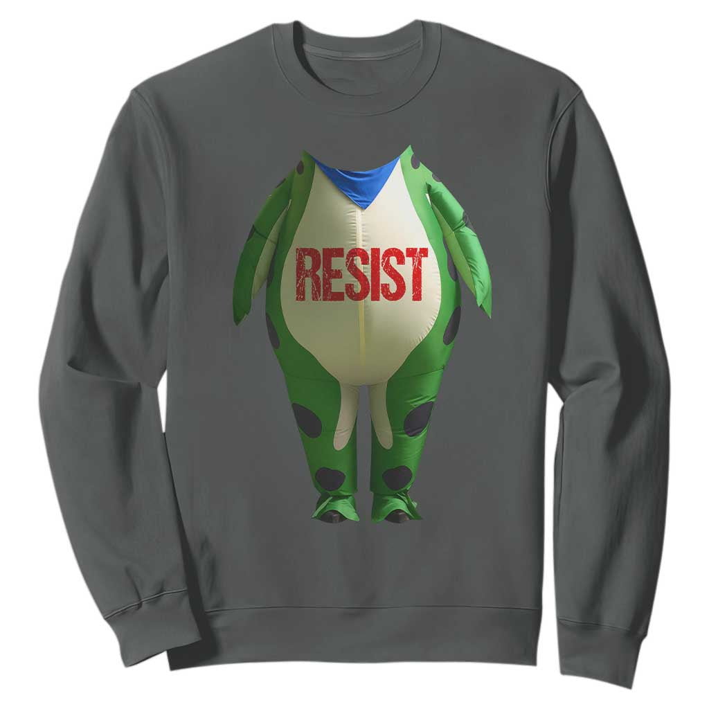 Portland Frog Sweatshirt Funny Political Costume Protest Resist TS10 Dark Heather Print Your Wear