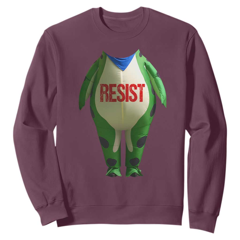 Portland Frog Sweatshirt Funny Political Costume Protest Resist TS10 Maroon Print Your Wear