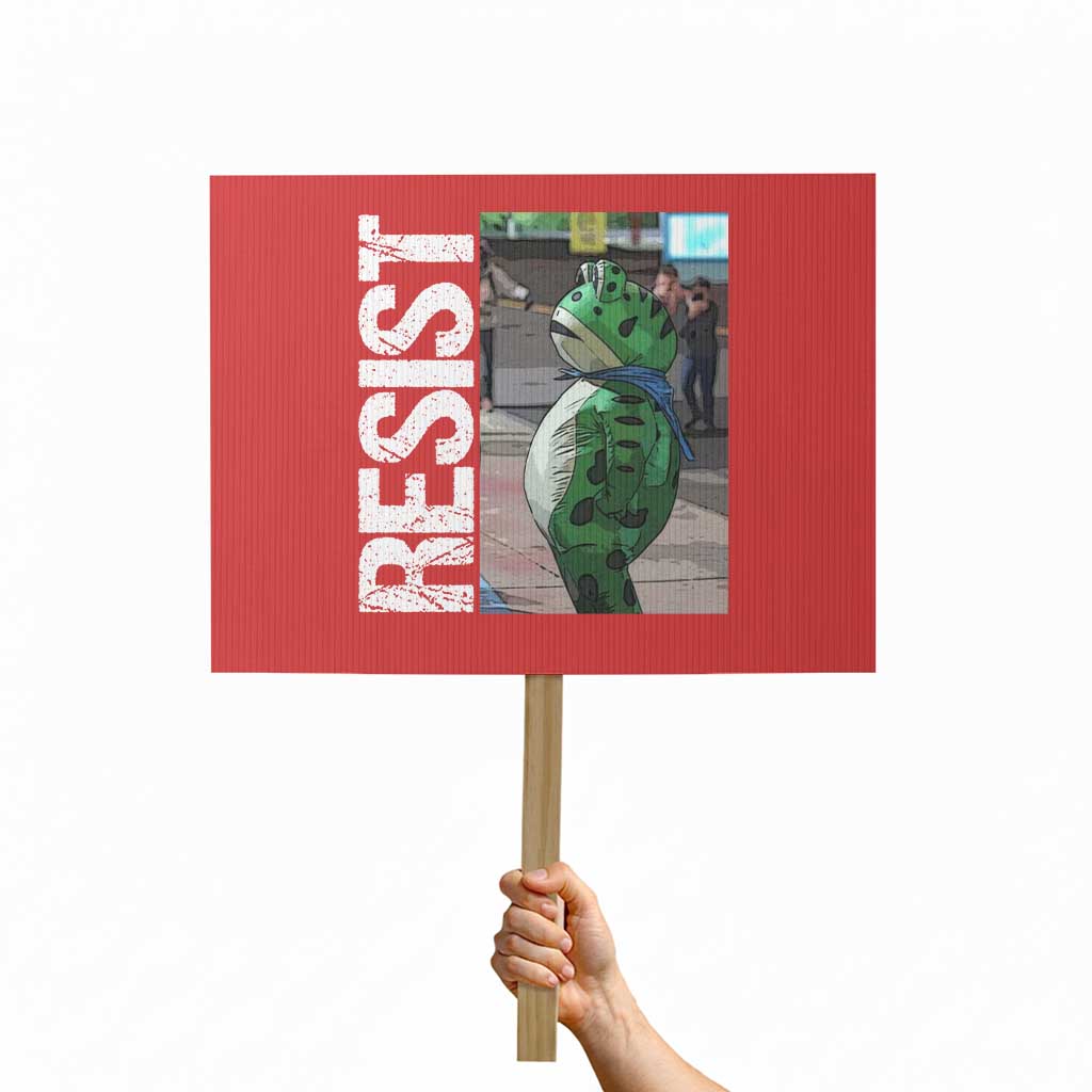 Portland Frog Protest Protest Sign Vintage Activist Resistance TS10 Horizontal 18