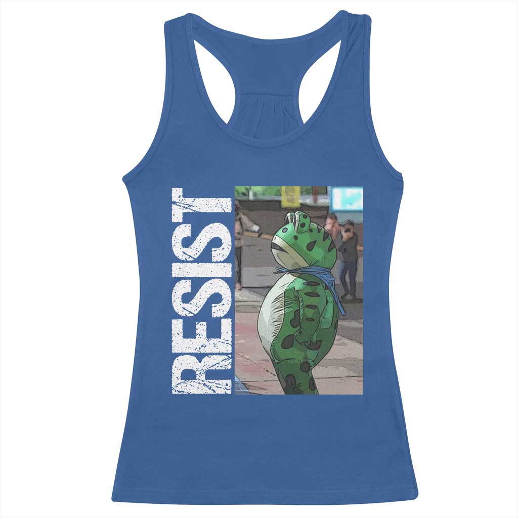 Portland Frog Protest Racerback Tank Top Vintage Activist Resistance TS10 Royal Blue Print Your Wear