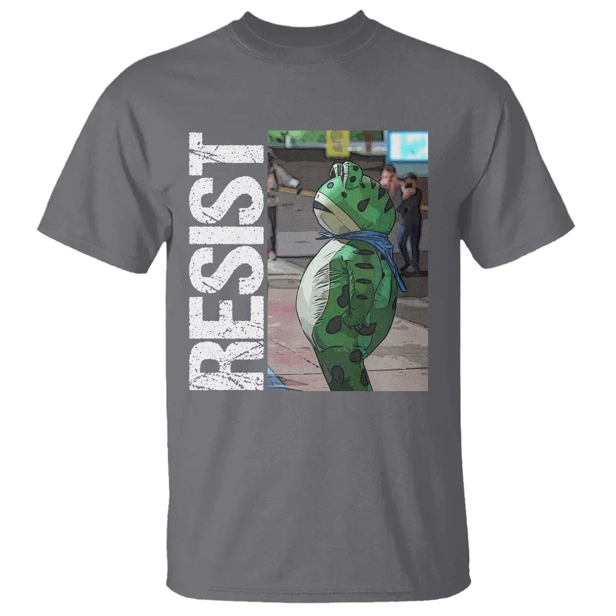 Portland Frog Protest T Shirt Vintage Activist Resistance TS10 Charcoal Print Your Wear