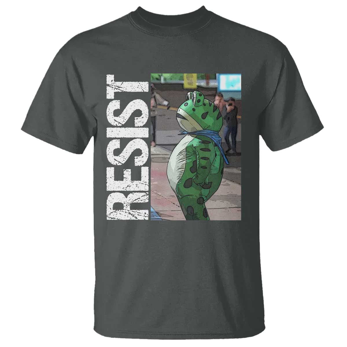 Portland Frog Protest T Shirt Vintage Activist Resistance TS10 Dark Heather Print Your Wear