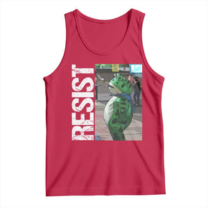 Portland Frog Protest Tank Top Vintage Activist Resistance TS10 Red Print Your Wear