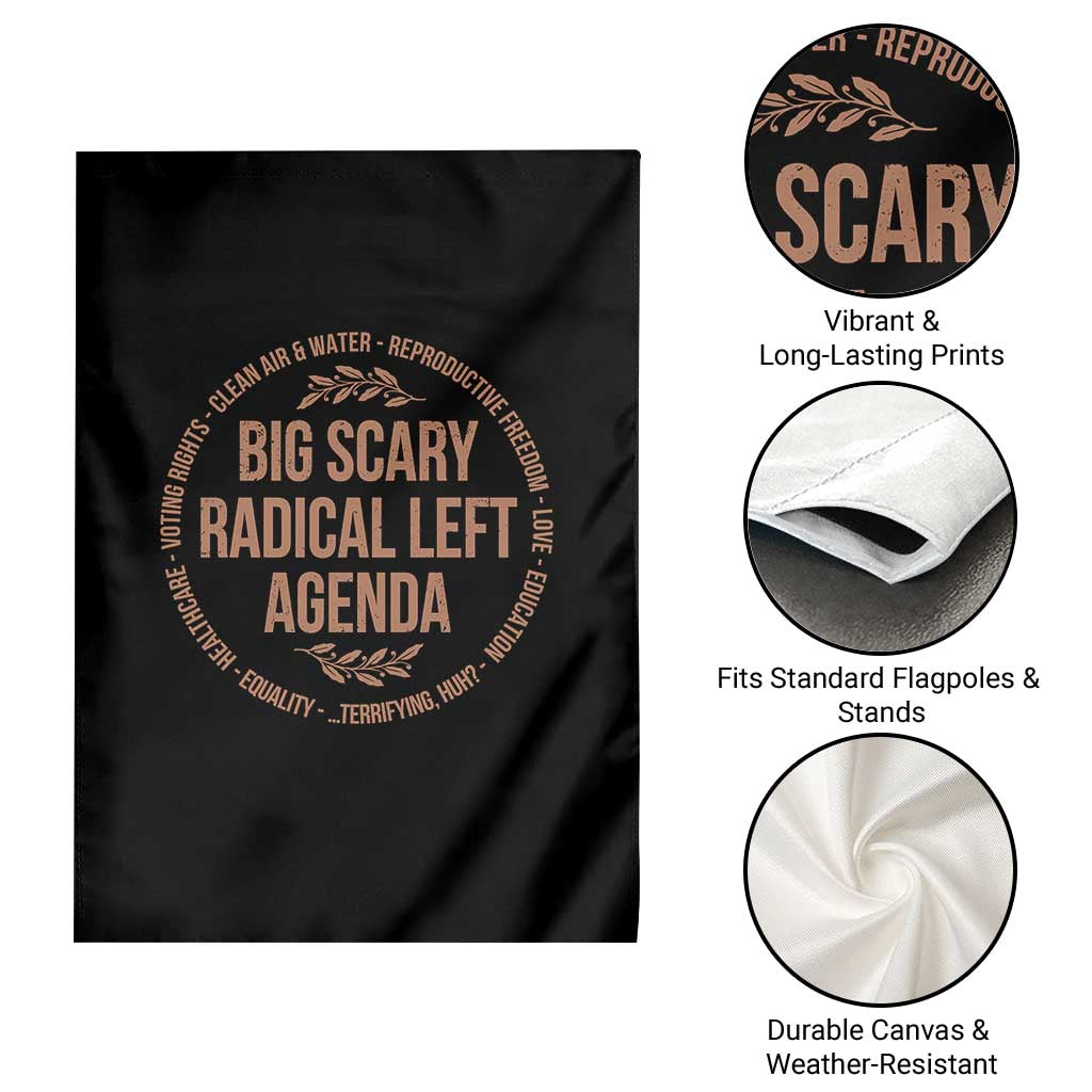 Radical Left Agenda Political Garden Flag Equality Justice Climate Rights Liberal Satire TS10 Print Your Wear