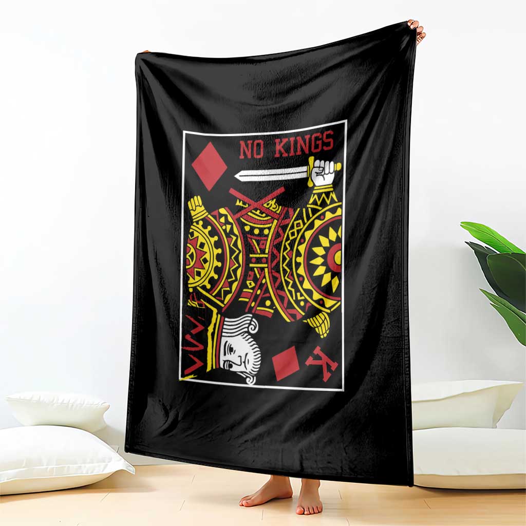 No Kings in America Throw Blanket Resist Protest Playing Card TS10 Print Your Wear