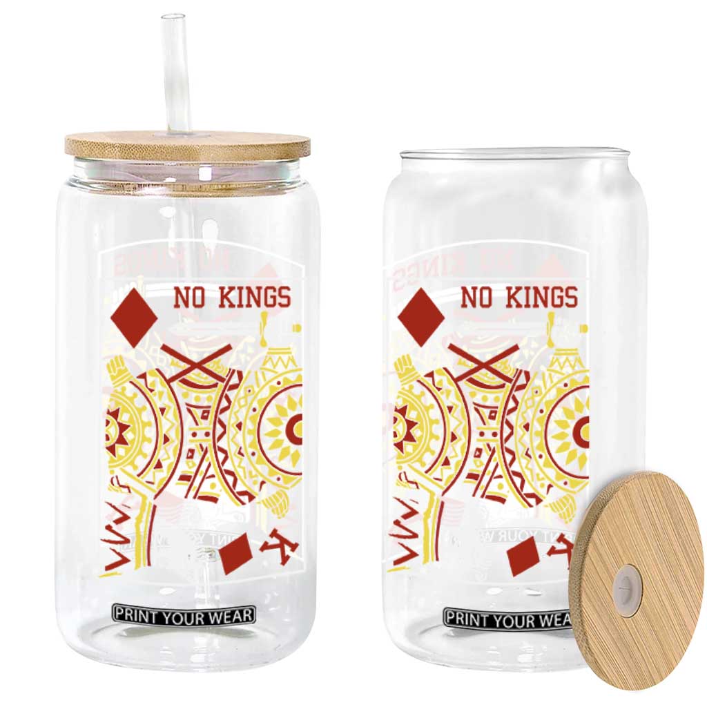No Kings in America Glass Can Resist Protest Playing Card TS10 Print Your Wear