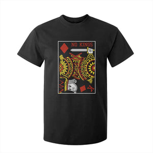 No Kings in America T Shirt For Kid Resist Protest Playing Card TS10 Black Print Your Wear