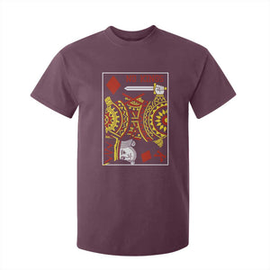 No Kings in America T Shirt For Kid Resist Protest Playing Card TS10 Maroon Print Your Wear