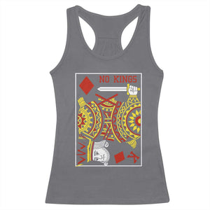 No Kings in America Racerback Tank Top Resist Protest Playing Card TS10 Charcoal Print Your Wear