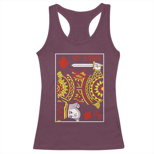 No Kings in America Racerback Tank Top Resist Protest Playing Card TS10 Maroon Print Your Wear