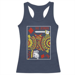 No Kings in America Racerback Tank Top Resist Protest Playing Card TS10 Navy Print Your Wear