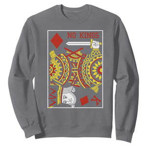 No Kings in America Sweatshirt Resist Protest Playing Card TS10 Charcoal Print Your Wear