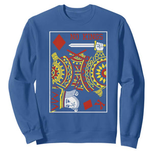 No Kings in America Sweatshirt Resist Protest Playing Card TS10 Royal Blue Print Your Wear