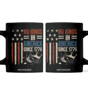 No Kings in America Coffee Mug Since 1776 Social Justice American Flag TS10 Black Print Your Wear