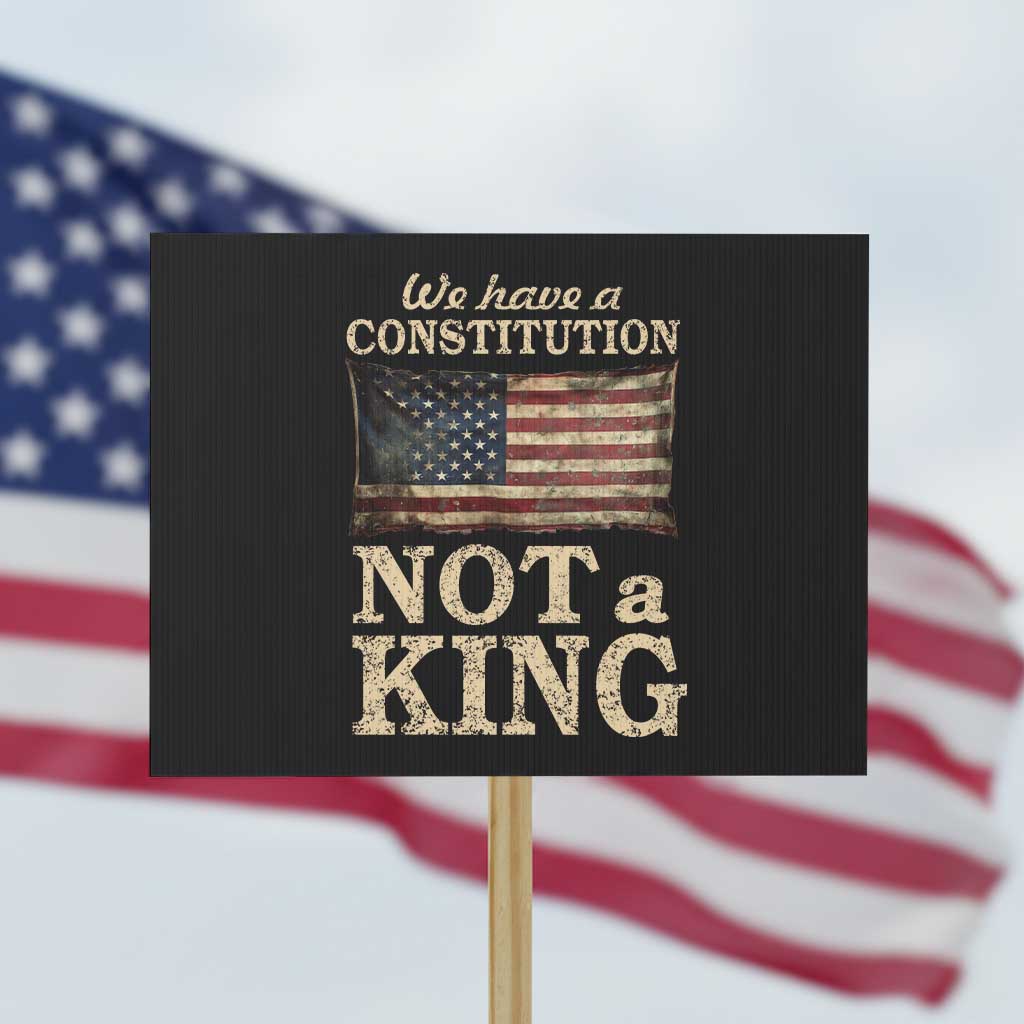 We Have A Constitution Not A King Protest Sign Retro Social Justice American Flag TS10 Horizontal 18