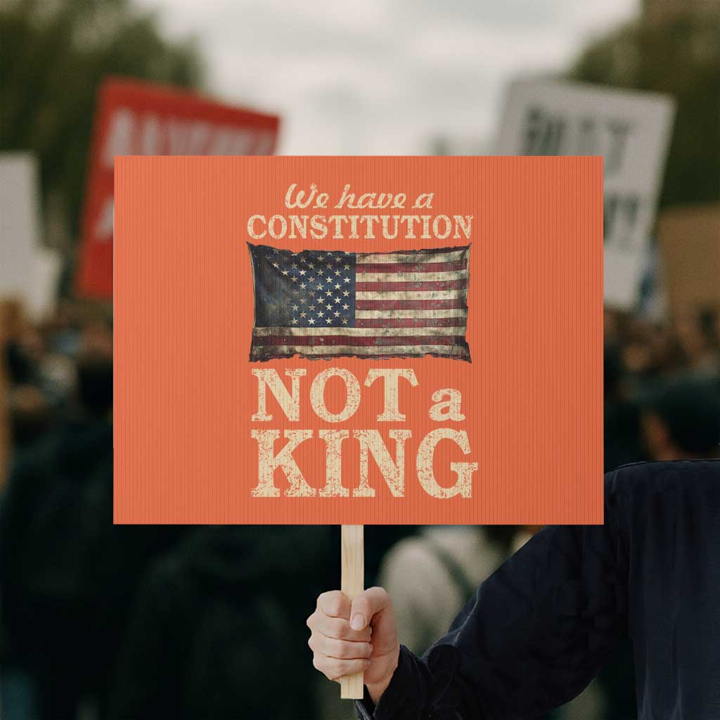 We Have A Constitution Not A King Protest Sign Retro Social Justice American Flag TS10 Horizontal 18