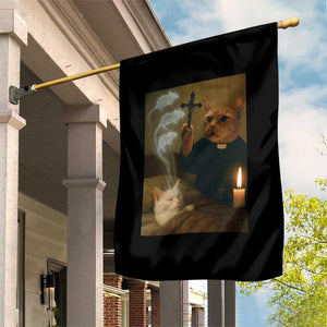 Funny Exorcist Cat Meme Garden Flag Dark Humor Cat TS10 Print Your Wear