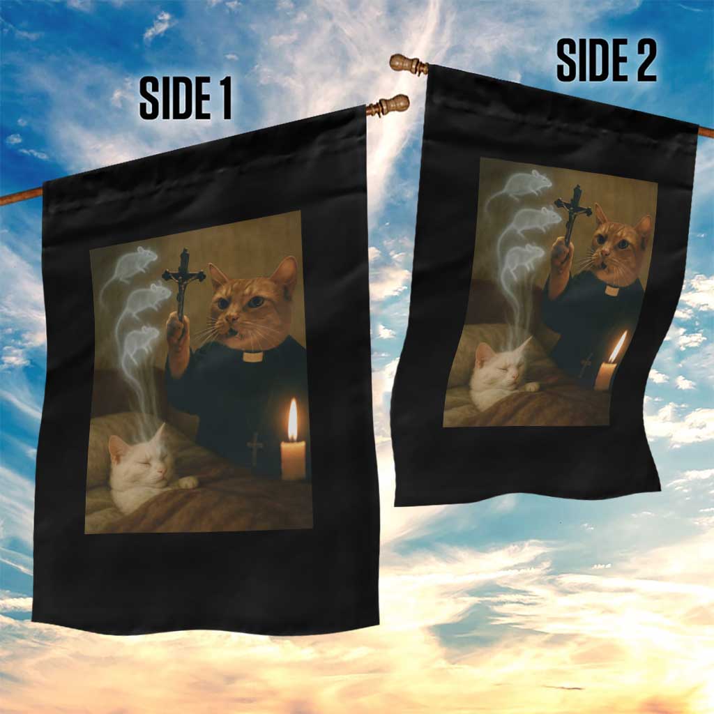 Funny Exorcist Cat Meme Garden Flag Dark Humor Cat TS10 Print Your Wear