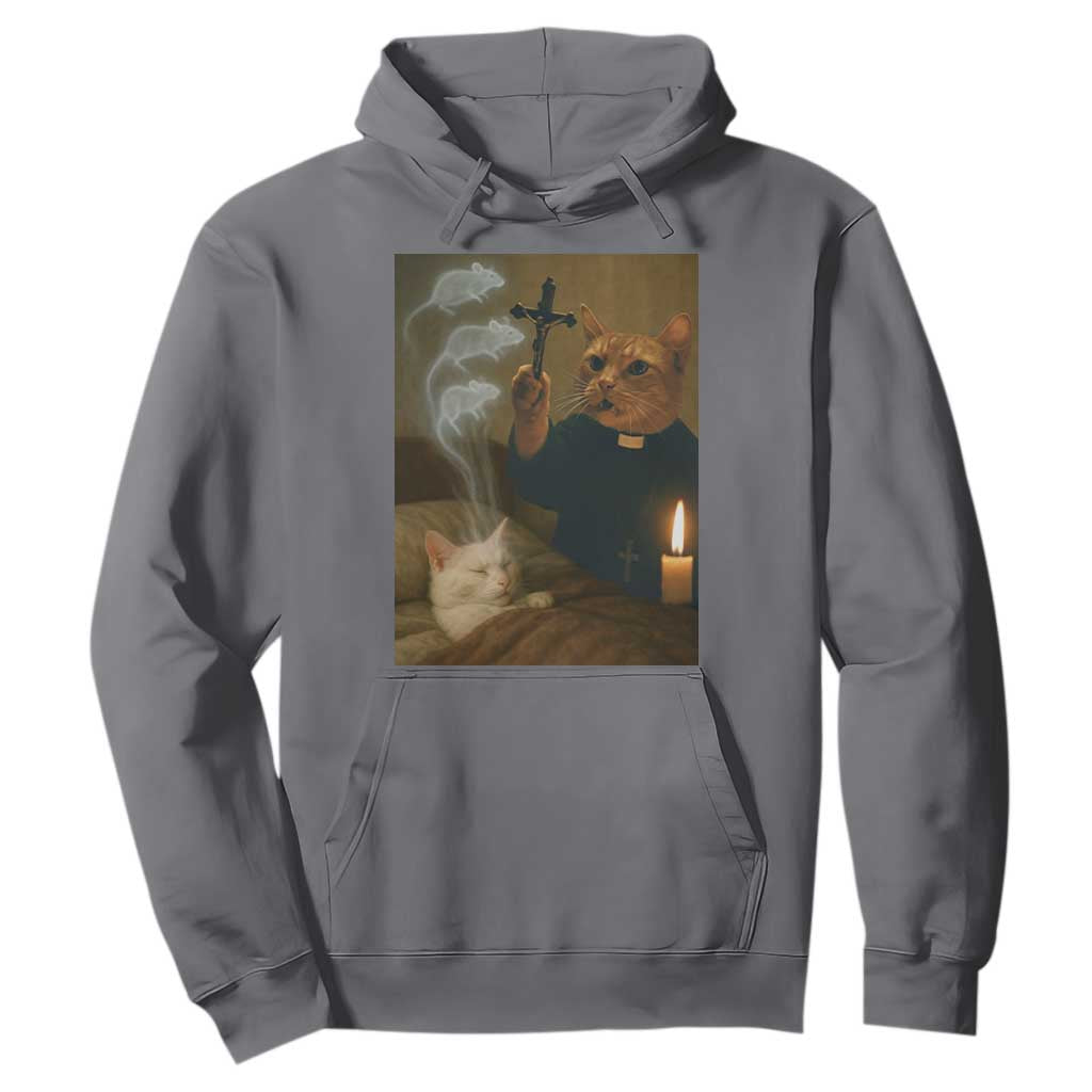 Funny Exorcist Cat Meme Hoodie Dark Humor Cat TS10 Charcoal Print Your Wear