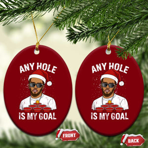 Funny Xmas Diddy Ceramic Ornament Any Hole is My Goal TS10 Print Your Wear