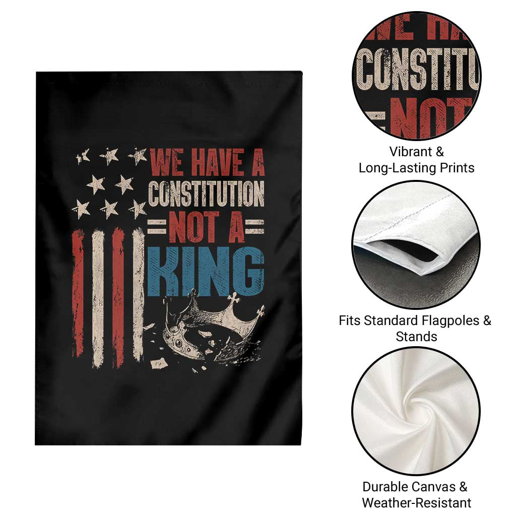 No Kings Protest Garden Flag We Have A Constitution Not A King American Flag TS10 Print Your Wear