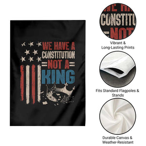 No Kings Protest Garden Flag We Have A Constitution Not A King American Flag TS10 Print Your Wear