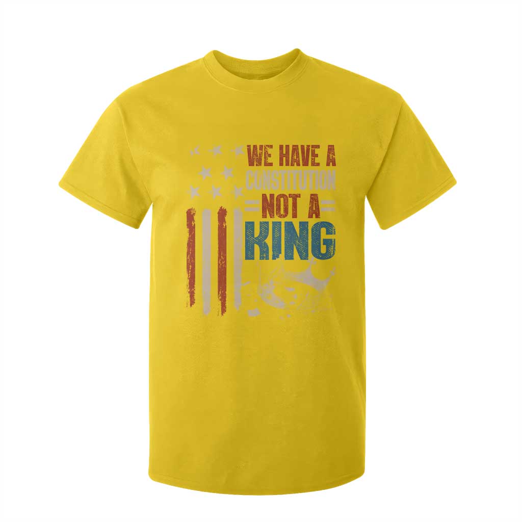No Kings Protest T Shirt For Kid We Have A Constitution Not A King American Flag TS10 Daisy Print Your Wear