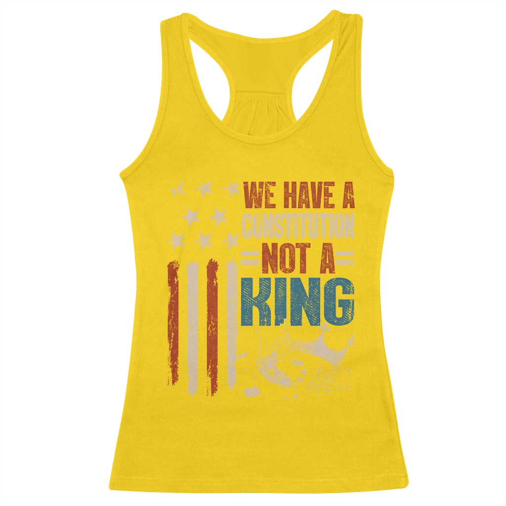 No Kings Protest Racerback Tank Top We Have A Constitution Not A King American Flag TS10 Daisy Print Your Wear