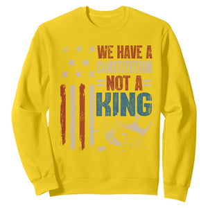 No Kings Protest Sweatshirt We Have A Constitution Not A King American Flag TS10 Daisy Print Your Wear