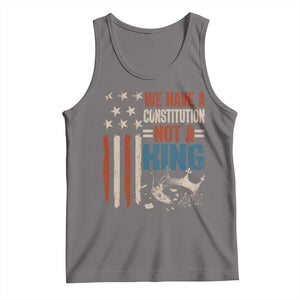 No Kings Protest Tank Top We Have A Constitution Not A King American Flag TS10 Deep Heather Print Your Wear