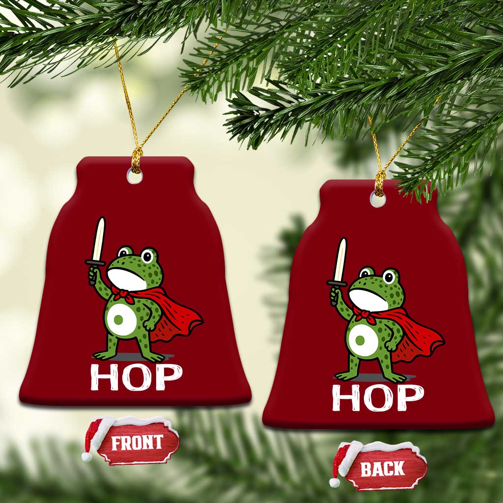 Resist Frog With Sword Ceramic Ornament No Kings Portland Protest Saves America TS10 Print Your Wear