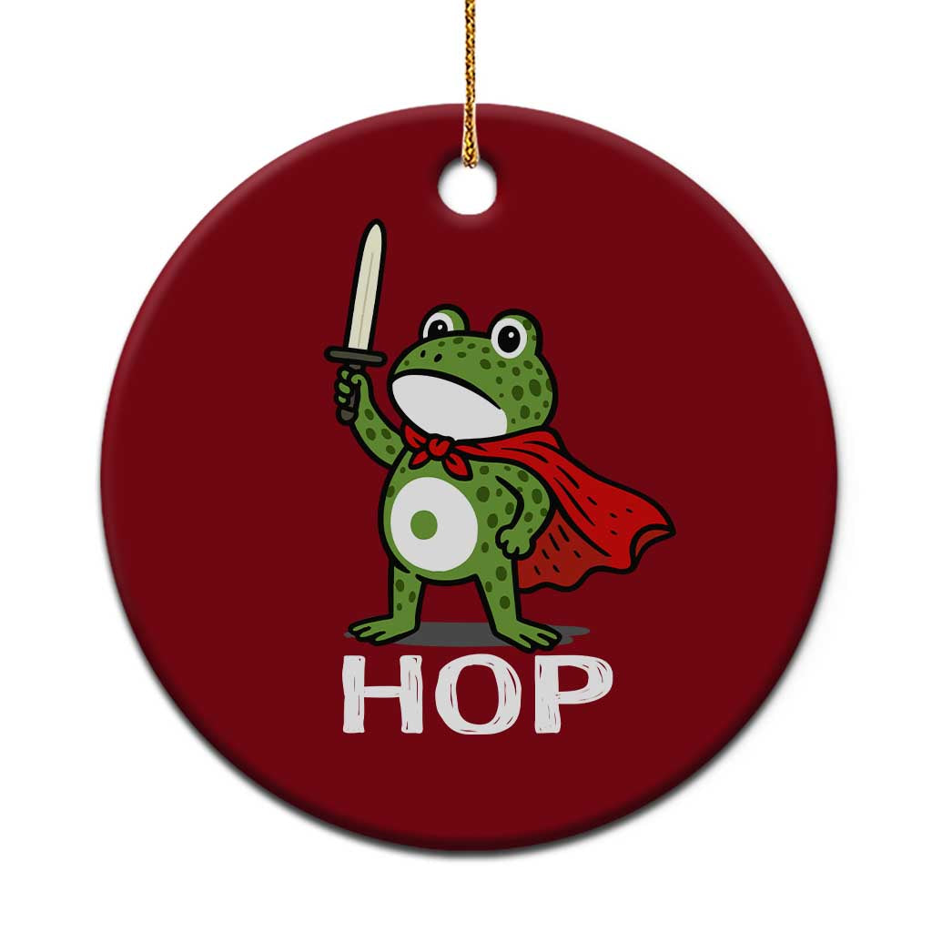 Resist Frog With Sword Ceramic Ornament No Kings Portland Protest Saves America TS10 1pc Red Print Your Wear