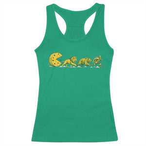 Funny Game Day Rivalry Racerback Tank Top Giant Cheese Wheel Chasing Lion Bear Viking