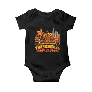 Thanksgiving Parade Baby Onesie Turkey NYC Skyline Nostalgic Fall Holiday