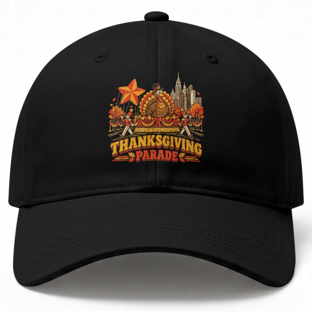 Thanksgiving Parade Baseball Cap Turkey NYC Skyline Nostalgic Fall Holiday