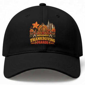 Thanksgiving Parade Baseball Cap Turkey NYC Skyline Nostalgic Fall Holiday