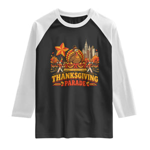 Thanksgiving Parade Raglan Shirt Turkey NYC Skyline Nostalgic Fall Holiday