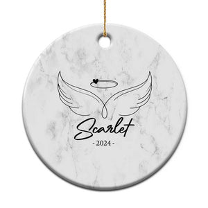 Personalized Memorial Christmas Ornament Custom Name With Angel Wings Remembrance Sympathy Gift TS10 Print Your Wear