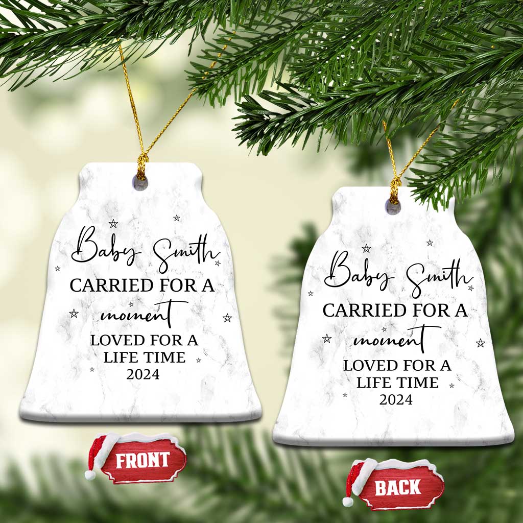 Personalized Baby Memorial Custom Christmas Ornament Custom Name Infant Loss Gifts TS10 Bell Flake Marbel Print Your Wear